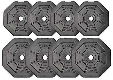 Image of Starx 20Kg Hexa Weight With 3Ft Rod And Accessories Home Gym Combo, PVC, Plastic ,Black