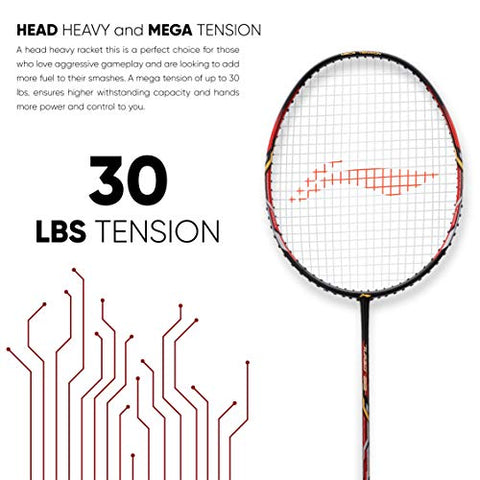 Image of Li-Ning Turbo 99 Strung Carbon Fibre Racket With Free Full Cover