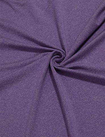 Image of Vindery Women's Long Sleeve Workout Shirts, Cool Dri Sports Top Flattering Ladies Round Neck Running Shirt Cold Winter Exercise Activewear Purple L
