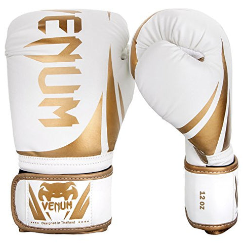 Image of Venum Challenger 2.0 Boxing Gloves - 14 oz, White/Gold, 14 oz