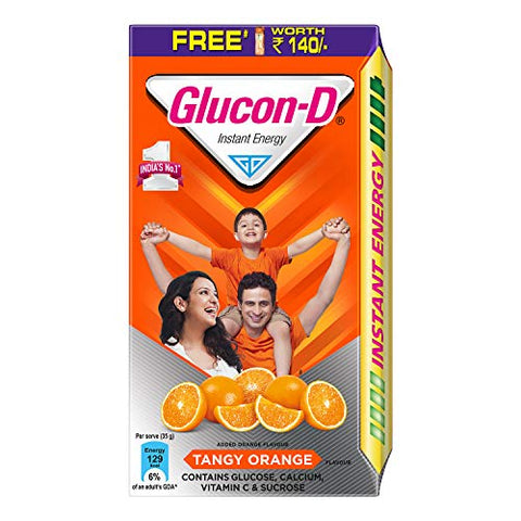Image of Glucon-D Instant Energy Health Drink Tangy Orange - 1kg Refill with free bottle