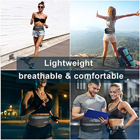 Image of PACEARTH Fanny Pack Waist Bag with RFID Block - Theft Protection Water Resistant Hip Bum Bag with Adjustable Strap Earphone Hole for Men Women Outdoors Workout Traveling Jogging Running Hiking Cycling
