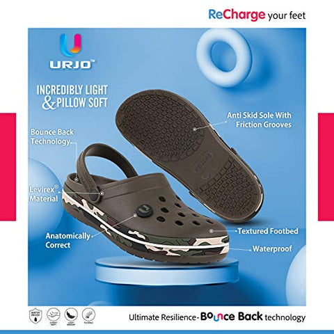 Image of URJO Olive Clogs-8 UK (42 EU) (Men_CAMO)