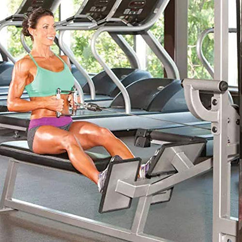 Image of ISF Gym Cable Attachment (Option): Cable Cross D Handle, Triceps Rope, Seated Row Grip, V Triceps Press Down Bar and Straight LAT Bar, Rowing Handle, Gym Equipment Spare Parts Accessories