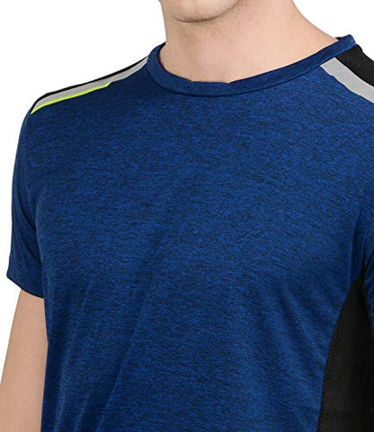 Image of AWG Men's Stylish Polyester Sports Round Neck T-Shirt (AW20-AWG-AV-RB-XL, Royal Blue)