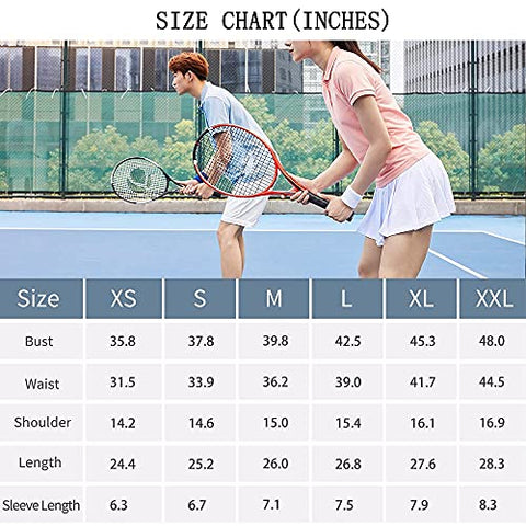 Image of MoFiz Women's Short Sleeve Shirts Golf Shirts Polo Shirt Sport T-Shirt Athletic Tees XS Black
