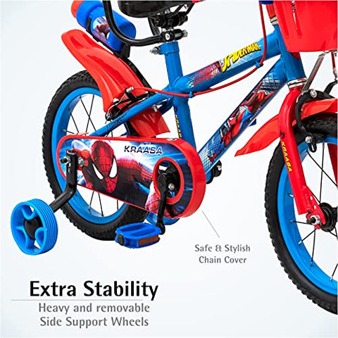 Image of Kraasa Spider Kids Cycle for 3 to 5 Years Boys & Girls (14t-Semi-Assembled)