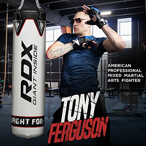 Image of RDX Punching Bag for Boxing Training - Filled Heavy Bag Set with Punch Gloves and Hanging Chain - Great for Grappling, MMA, Kickboxing, Muay Thai, Karate, BJJ and Taekwondo - Available in 4FT 5FT