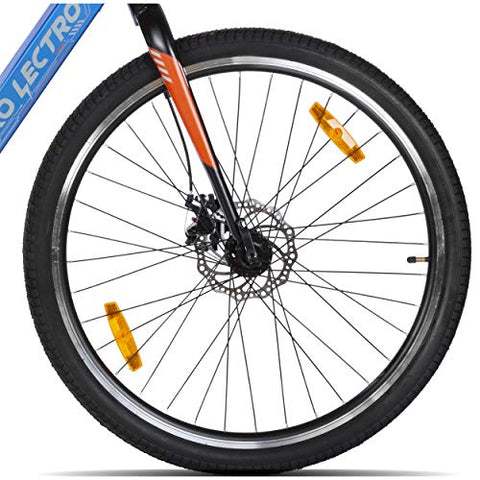 Image of Lectro Kinza 27.5T SS Single Speed Electric Cycle - 18 Inches Frame For Unisex-Adult(Blue & Black)