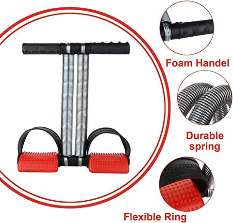 Image of FITNESS INDIA™ Tummy Trimmer & Toning Tube (Combo of 2) Pull Reducer Body Toner Exerciser Home Gym Equipment Leg Hand Biceps - Multicolour