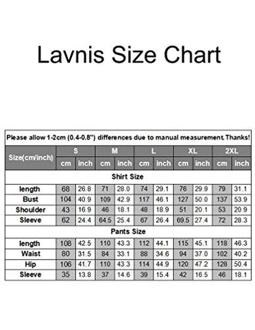 Image of Lavnis Men's Casual Tracksuit Long Sleeve Running Jogging Athletic Sports Shirts and Pants Set M Red