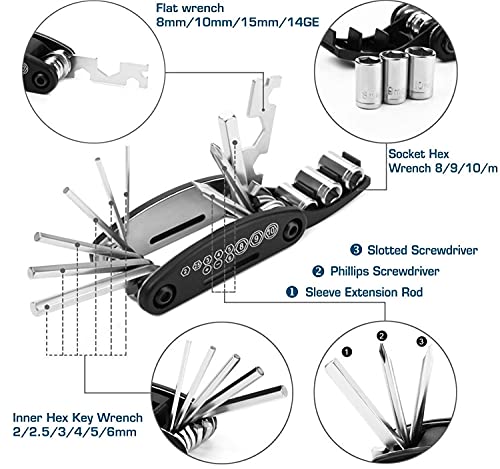 Wavva 15 in 1 Multi-Function Bicycle Tools Sets Cycling Cycle Repair Tool KIT