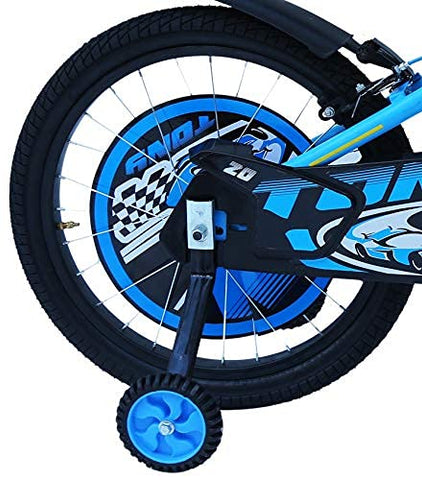 Image of RAW BICYCLES 20T Sports BMX Single Speed Kids Bicycle with Semi Assembled Tyre and Tube with Training Wheels for 7 to 10 Years Boys & Girls ( FS Sky Blue , 20 Inches )