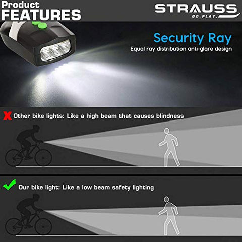 Image of Strauss Bicycle LED Headlight with Horn