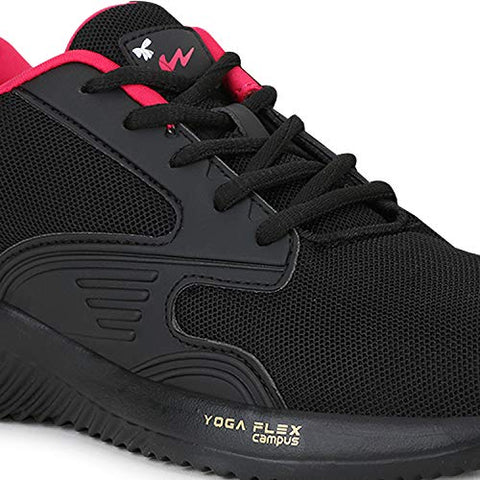 Image of Campus Women's Noor Plus BLK/Rani Running Shoes 6-UK