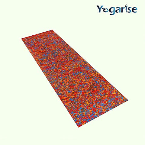 Image of Yogarise Anti Skid and Durable Multicolour Yoga Mat for Home Gym and Outdoor Workout with Free Carrying Bag (Made in India)
