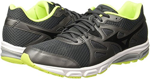 Image of Mizuno Men Synchro Md Black/Yellow Running Shoes-7 UK/India (40.5 EU) (J1GE161814)