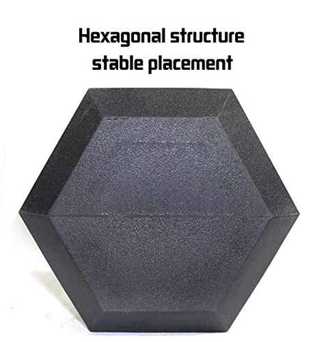 Image of Hexa Fitness Hex Dumbbells (7.5 kg X 2) 15 kg Set, Fitness Heavy Duty Solid Caste Iron and Rubber Coated Material