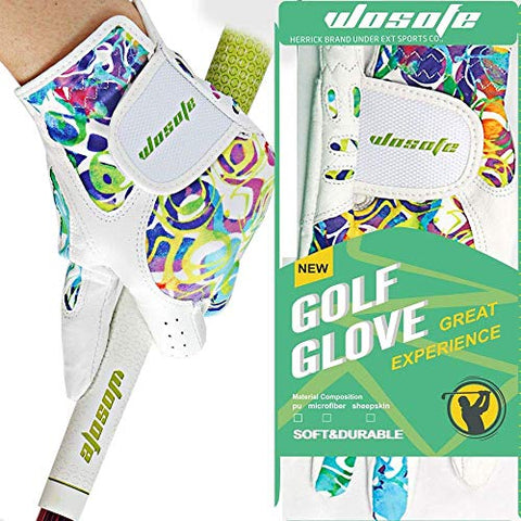 Image of wosofe Golf Gloves for Women Soft Leather Accessories Breathable for Non Slip Gloves 1 Pair