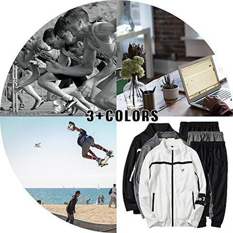 Image of MANTORS Men's Full Zip Tracksuit Set Casual Jogging Athletic Sweat Suits 29Gray M