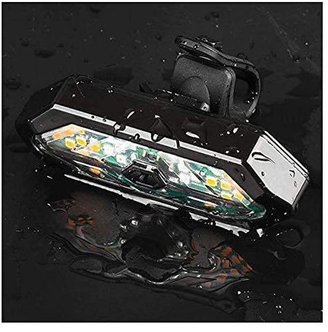 Image of Lista Bicycle Tail Light USB Rechargable Smart Wireless Remote Control Turn Signal Warning Lamp Bike Taillight