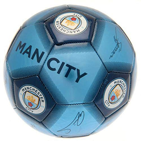 Image of Manchester City F.C. Synthetic Signature Football ( Blue, 5 )