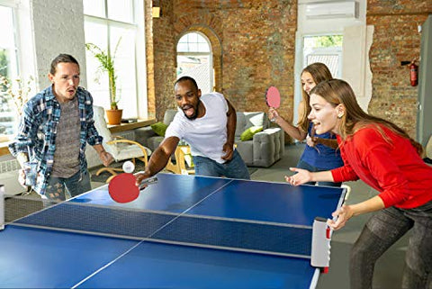 Image of Tigyu Ping Pong Paddle Set of 4 - Table Tennis Paddles - Ping Pong Net for Any Table - Table Tennis Balls - 4 Over Grips - Storage Case