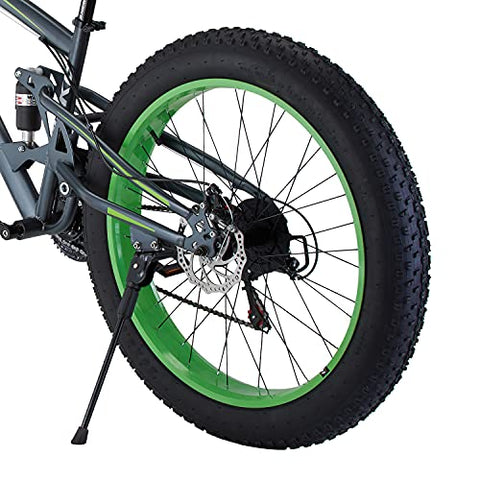 Image of Amardeep cycles 26 inches Fat Tyre Wheel, Steel Frame- 18 inches, Speed Double Disc Brake with Magnesium Alloy Wheels Sports Folding All-Mountain Cycle for Unisex (Green) Over 23 Years