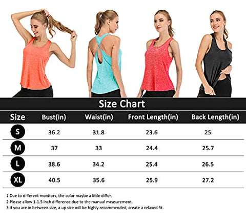 Image of Yoga Shirts for Women Activewear Athletic Sleeveless Gym Tank Tops Open Back Running Sports Workout Tops(Orange XL)