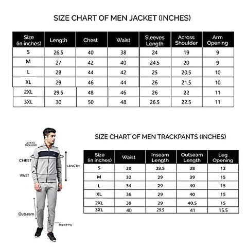 Image of CHKOKKO Men Cotton Fullsleeve Track suit lightgrey black size S