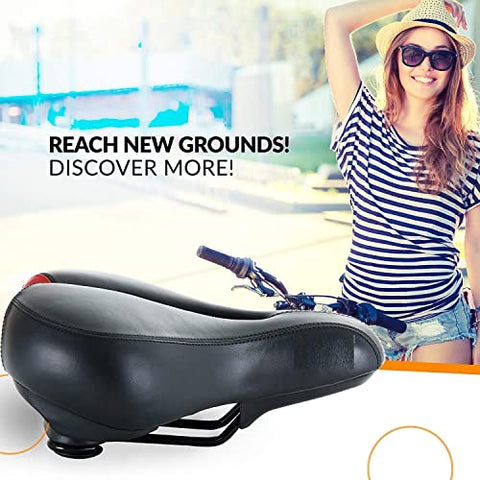 Image of Let's Play® LP-1208 Bike Seat for Gym Cycle, Mountain Bike Bicycle Saddle Seat Very Soft Cushion