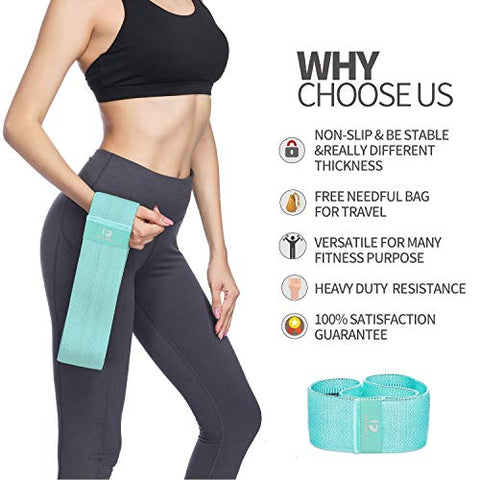 Image of Fashnex Hip Resistance Band for Workout for Men and Women. Exercise Band with Workout Guide, Mini Loop Resistant Band for Toning, Booty, Hips, Glutes, Thighs, Legs, Abs at Home or Outdoors.