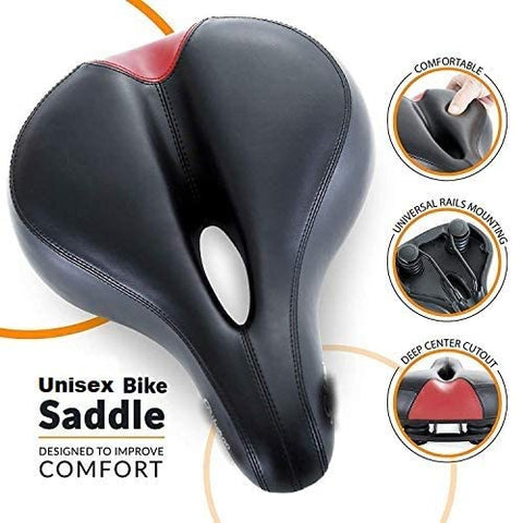 Image of Let's Play® LP-1208 Bike Seat for Gym Cycle, Mountain Bike Bicycle Saddle Seat Very Soft Cushion