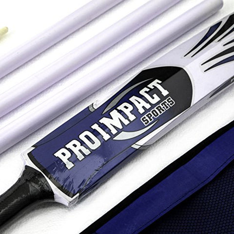 Image of Pro Impact JUNIOR Cricket Bat Set includes BAT, BALL, WICKETS, BAILS