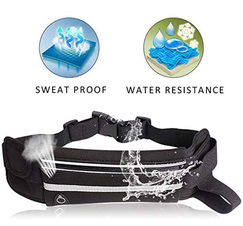 Image of Inrali Waterproof Outdoors Running Waist Pack,Running Belt for Women & Men,Running Belt Waist Bag,Waist bag for Running Hiking Climbing,Running Fanny Pack,Running Belt for Phone & Running Accessories (Black)