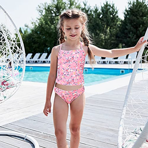 Image of HowJoJo Big Girls Two Piece Tankini Swimsuit Bathing Suit Swimwear Size 14/7-16