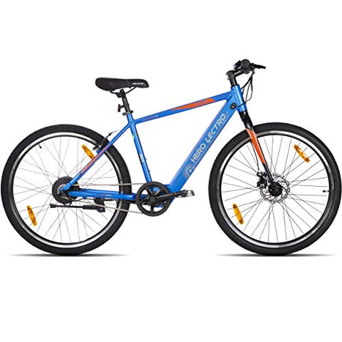 Image of Lectro Kinza 27.5T SS Single Speed Electric Cycle - 18 Inches Frame For Unisex-Adult(Blue & Black)