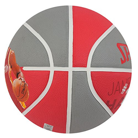 Image of Spalding 1700069 Rubber Basket Ball, Size 7 (Red/Light Grey)