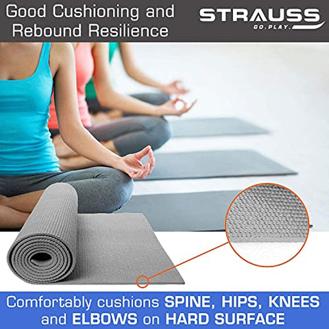 Image of Strauss Yoga Mat, 6mm (Grey)
