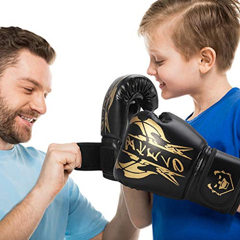 Image of Kids Boxing Gloves, Sparring Gloves for Kids 3-15, Youth Training Gloves with Junior Punch PU Leather, Kids Boxing Gloves for Punching Bag, Kickboxing, Muay Thai, MMA