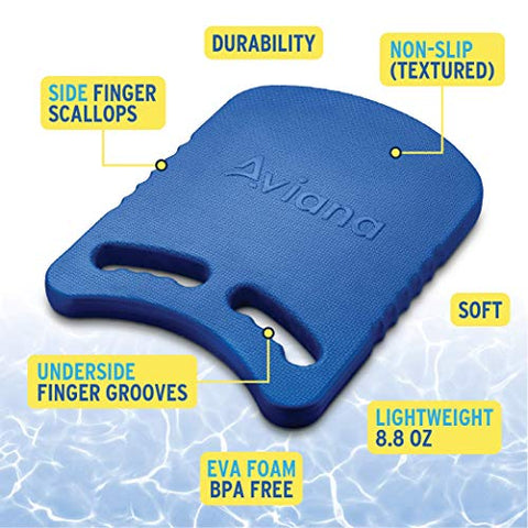Image of Pro Aviana Junior Kickboard Buoy for Youth Children & Toddlers Swimming Aid & Exercise Board for Kids in The Pool & Open Waters | EVA Material & BPA Free (Blue)