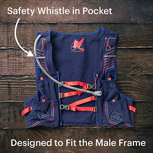 Nathan Men’s Hydration Pack/Running Vest - VaporKrar 2.0-12L Capacity with 1.6 L Water Bladder, Hydration Backpack - Running, Marathon, Hiking, Outdoors, Cycling and More