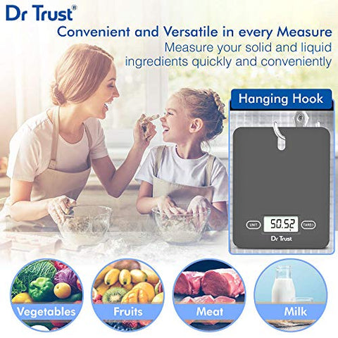 Image of Dr Trust (USA) Electronic Kitchen Digital Scale Weighing Machine - 517 (Gray)