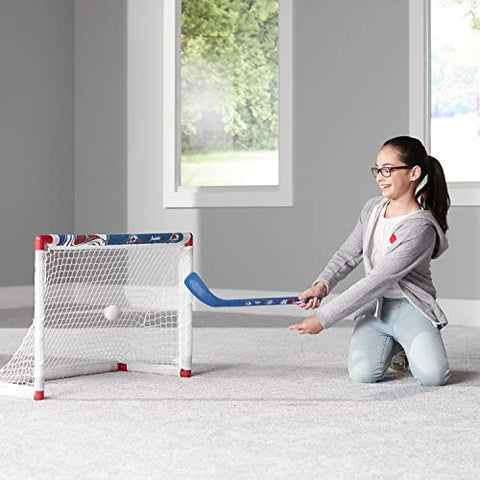 Image of Franklin Sports NHL Colorado Avalanche Team Mini Hockey Set, Junior, Red