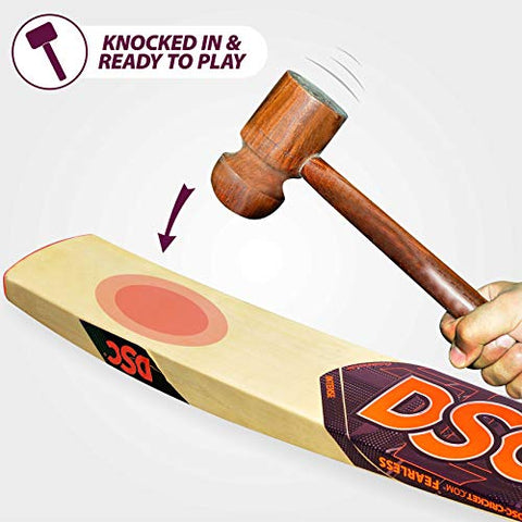 Image of DSC Intense Force Kashmir Willow Cricket Bat for Leather Ball |Size-6 | Light Weight | Free Cover|