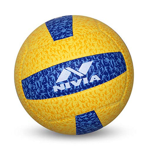 Image of Nivia G-2020 Rubber Volleyball, (Yellow and Blue)