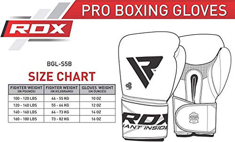 Image of RDX Boxing Gloves for Training & Muay Thai – Cowhide Leather Mitts for Kickboxing, Sparring & Fighting - Great for Heavy Punch Bag, Speed Ball, Grappling Dummy and Focus Pads Punching