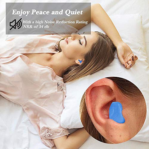 Image of Yeldou Waterproof Earplugs, Professional Silica Gel Swim Earplugs for Children Swimmers, Flexible Earplugs in Plastic Case Swimming Ear Plugs Ear Protector Water Protector for Unisex-Adult Swimmers