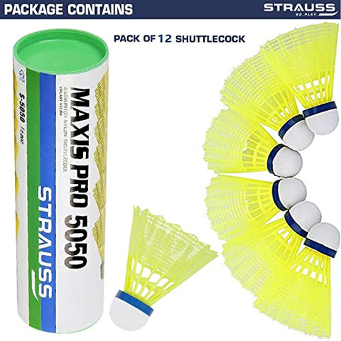 Image of Strauss Nylon Shuttle, Green (Medium Slow, 76, Pack of 12)