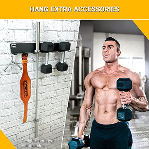 Image of Double Circle Dumbbells Rack Home Gym Storage (Rack Only), 6-Slot Free Weight Holder, Heavy-Duty Wall-Mounted Steel Stand for Strength Training Equipment, 2 Carabiners and Mounting Hardware